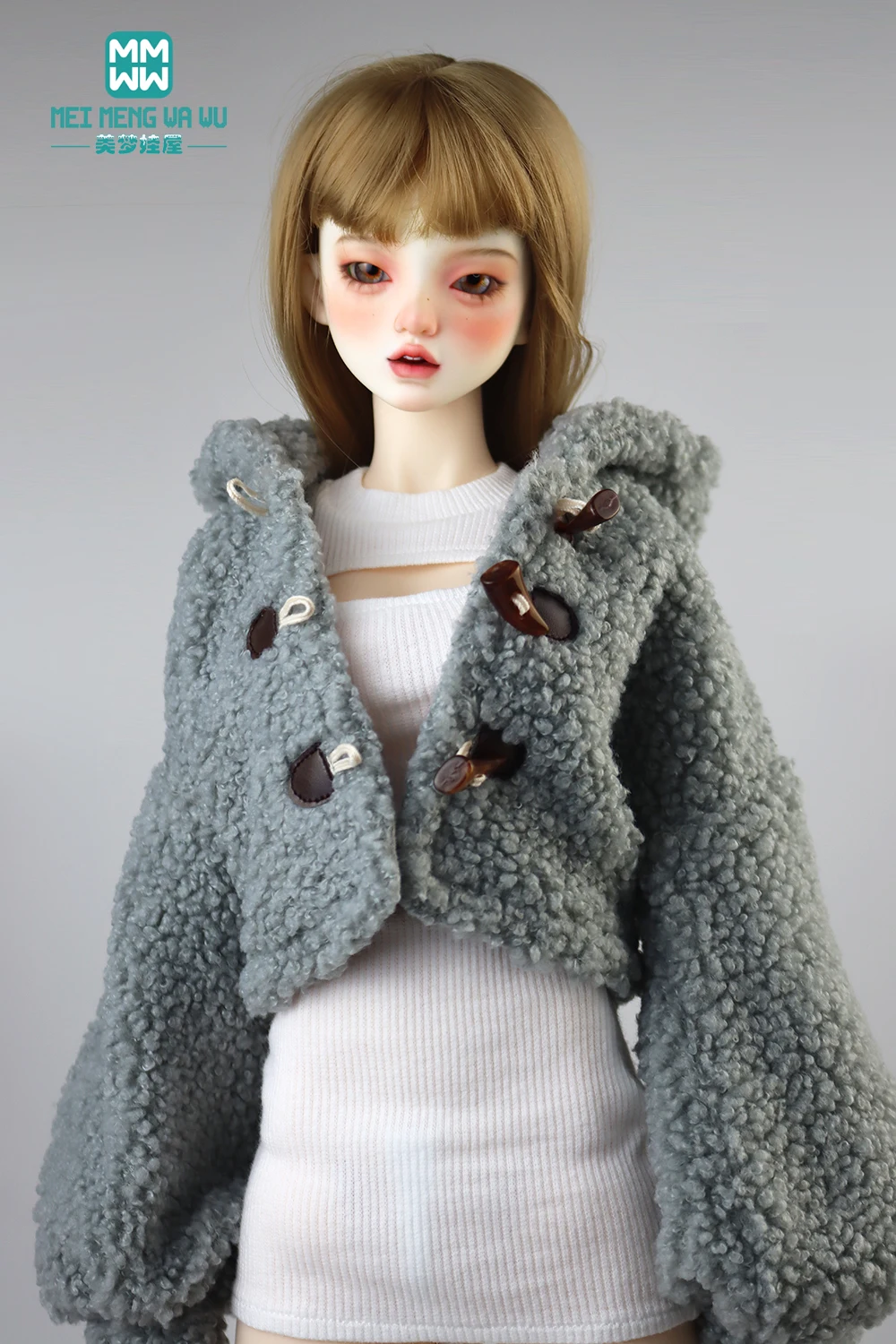Clothes for Doll Fashion Plush Hooded Jacket for 58-60cm 1/3 BJD Toy Ball Joint Doll DD DDL Doll Toys Gift