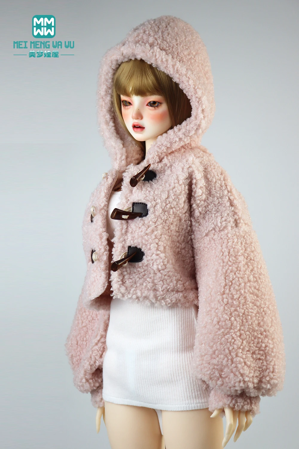 Clothes for Doll Fashion Plush Hooded Jacket for 58-60cm 1/3 BJD Toy Ball Joint Doll DD DDL Doll Toys Gift