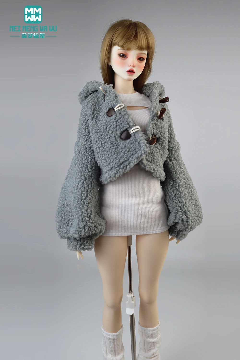 Clothes for Doll Fashion Plush Hooded Jacket for 58-60cm 1/3 BJD Toy Ball Joint Doll DD DDL Doll Toys Gift