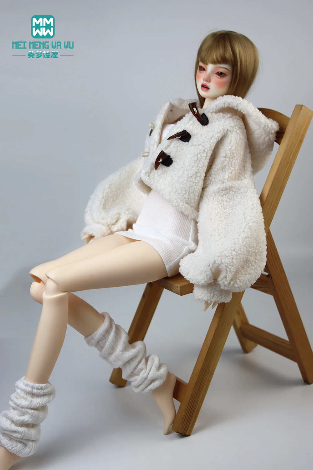 Clothes for Doll Fashion Plush Hooded Jacket for 58-60cm 1/3 BJD Toy Ball Joint Doll DD DDL Doll Toys Gift
