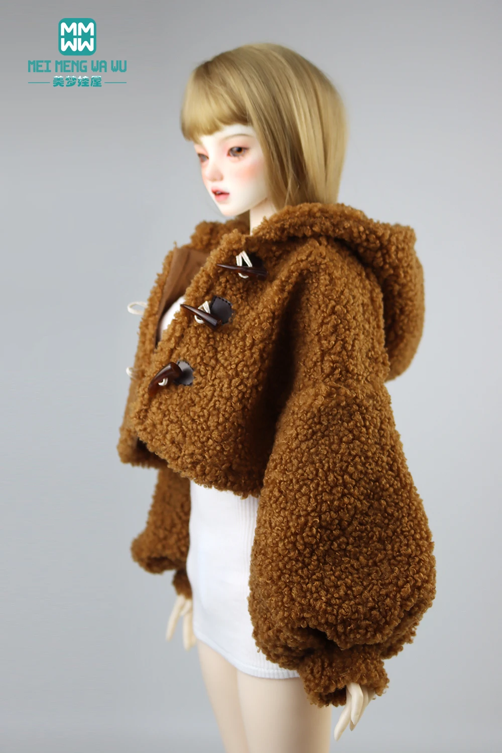 Clothes for Doll Fashion Plush Hooded Jacket for 58-60cm 1/3 BJD Toy Ball Joint Doll DD DDL Doll Toys Gift