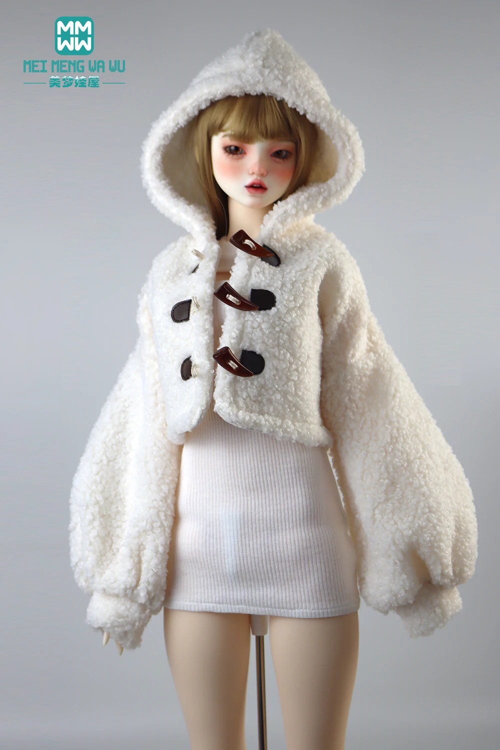 Clothes for Doll Fashion Plush Hooded Jacket for 58-60cm 1/3 BJD Toy Ball Joint Doll DD DDL Doll Toys Gift