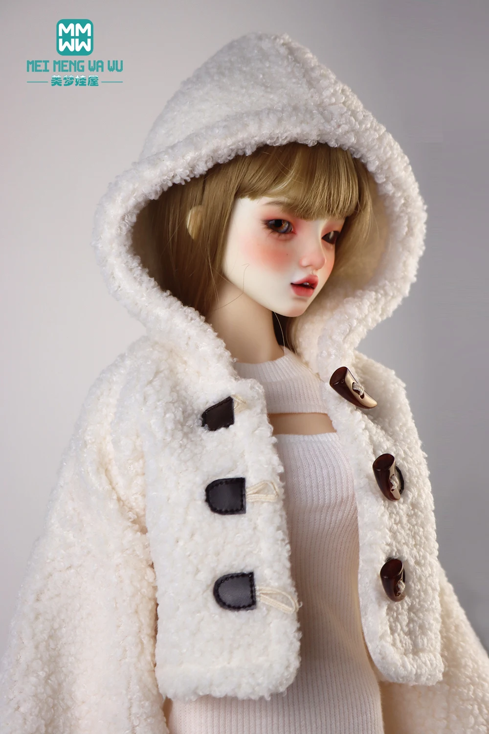Clothes for Doll Fashion Plush Hooded Jacket for 58-60cm 1/3 BJD Toy Ball Joint Doll DD DDL Doll Toys Gift
