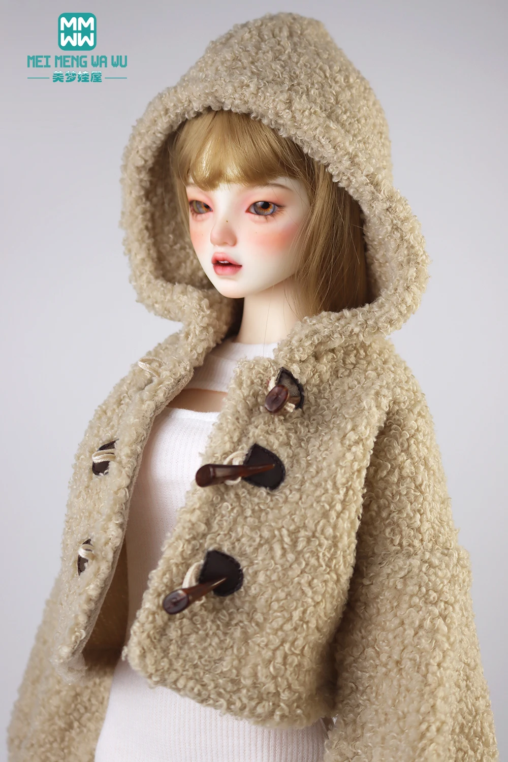 Clothes for Doll Fashion Plush Hooded Jacket for 58-60cm 1/3 BJD Toy Ball Joint Doll DD DDL Doll Toys Gift