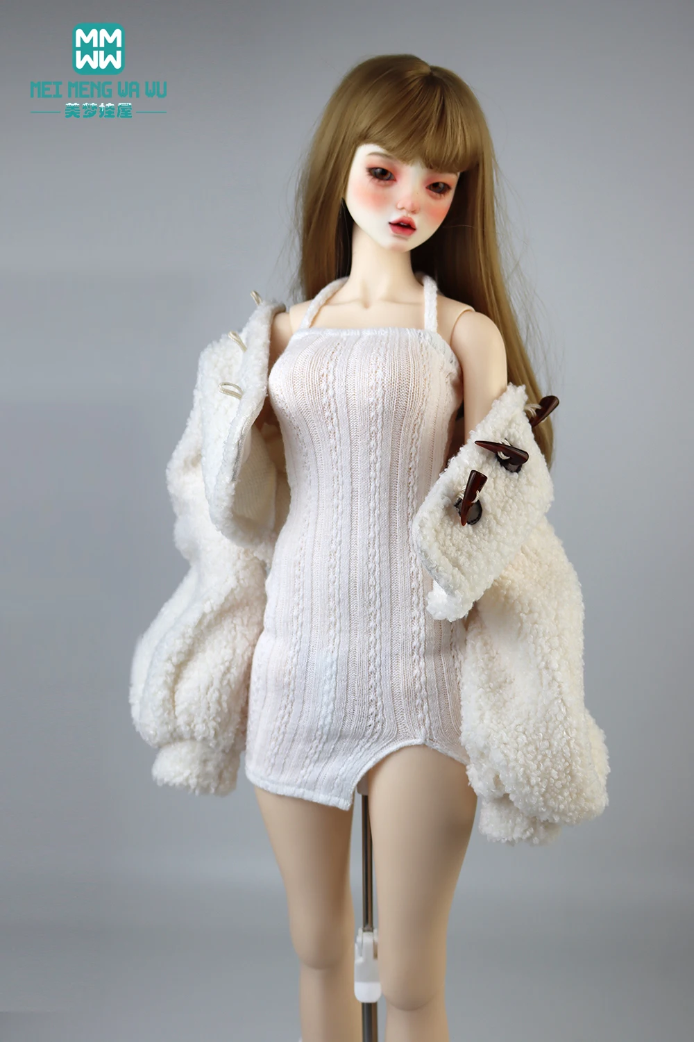 Clothes for Doll Fashion Plush Hooded Jacket for 58-60cm 1/3 BJD Toy Ball Joint Doll DD DDL Doll Toys Gift