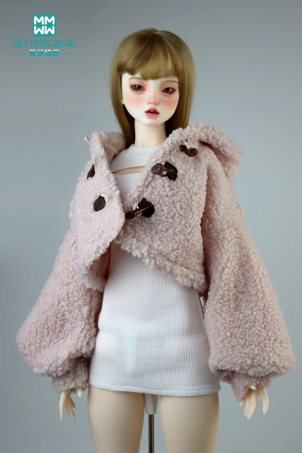 Clothes for Doll Fashion Plush Hooded Jacket for 58-60cm 1/3 BJD Toy Ball Joint Doll DD DDL Doll Toys Gift