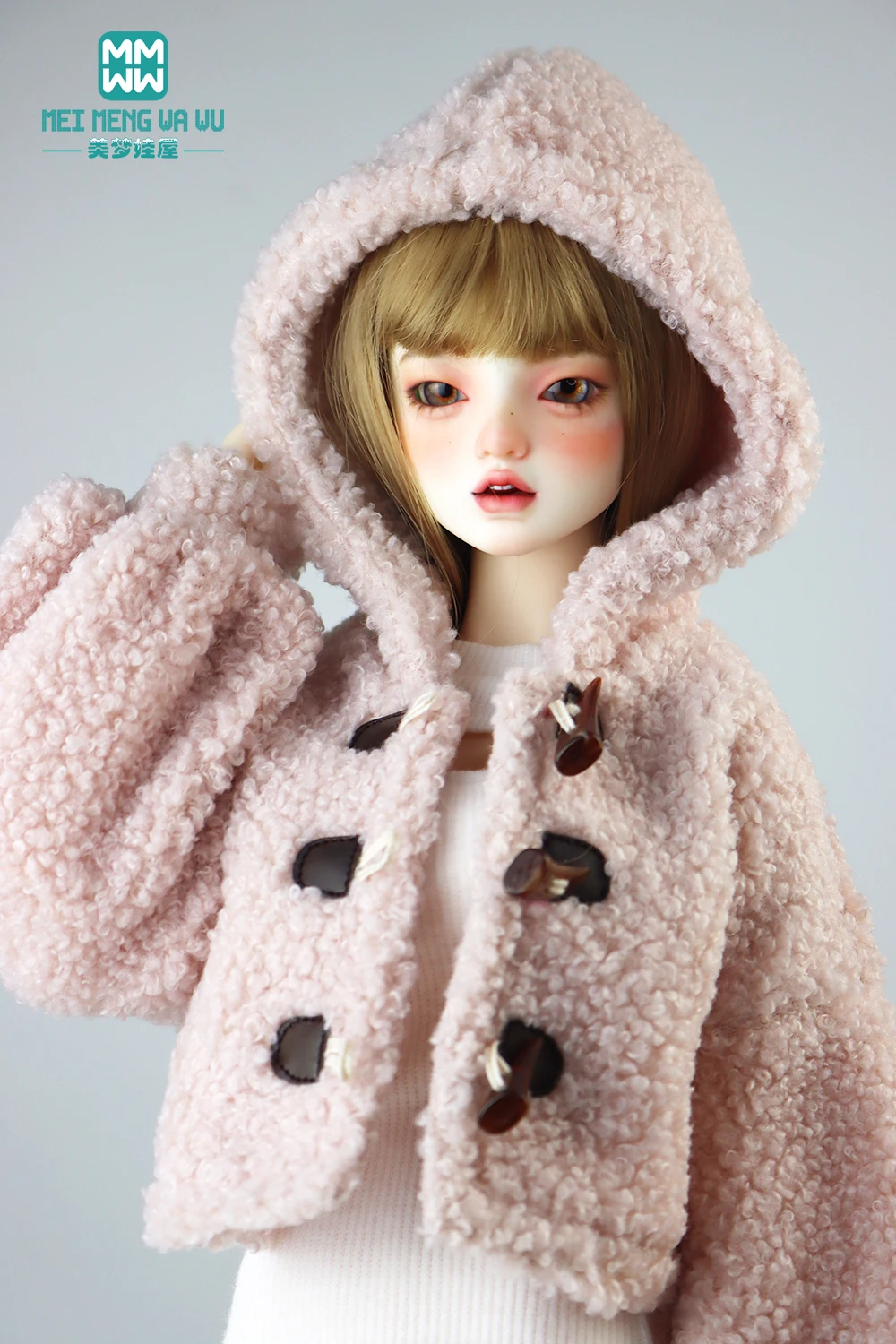 Clothes for Doll Fashion Plush Hooded Jacket for 58-60cm 1/3 BJD Toy Ball Joint Doll DD DDL Doll Toys Gift