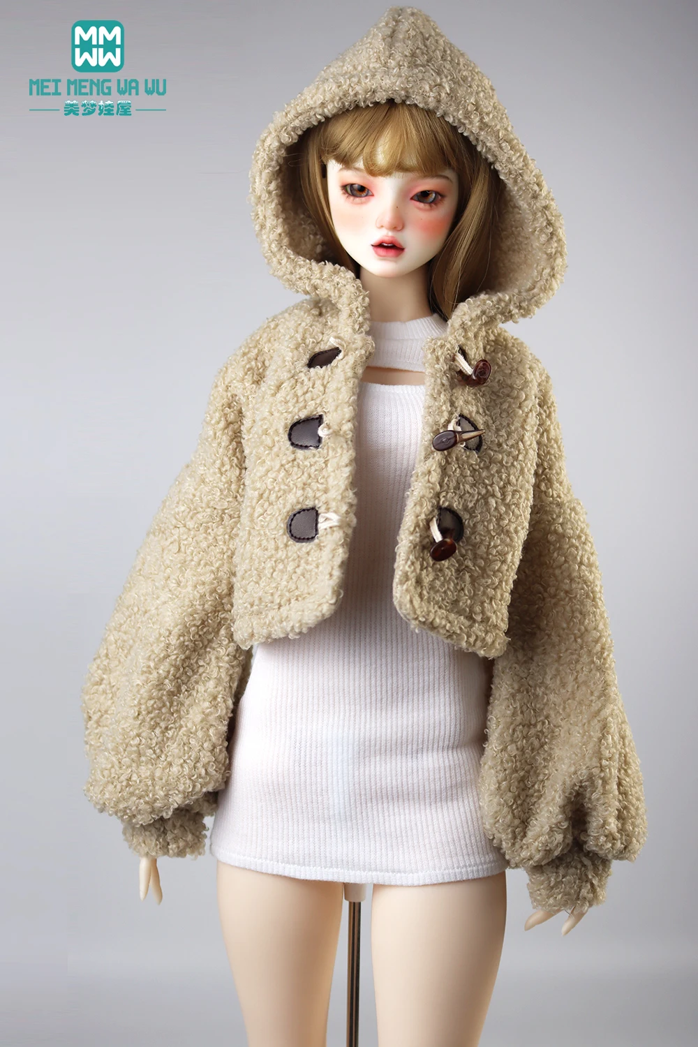 Clothes for Doll Fashion Plush Hooded Jacket for 58-60cm 1/3 BJD Toy Ball Joint Doll DD DDL Doll Toys Gift