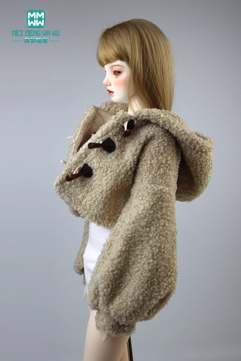 Clothes for Doll Fashion Plush Hooded Jacket for 58-60cm 1/3 BJD Toy Ball Joint Doll DD DDL Doll Toys Gift