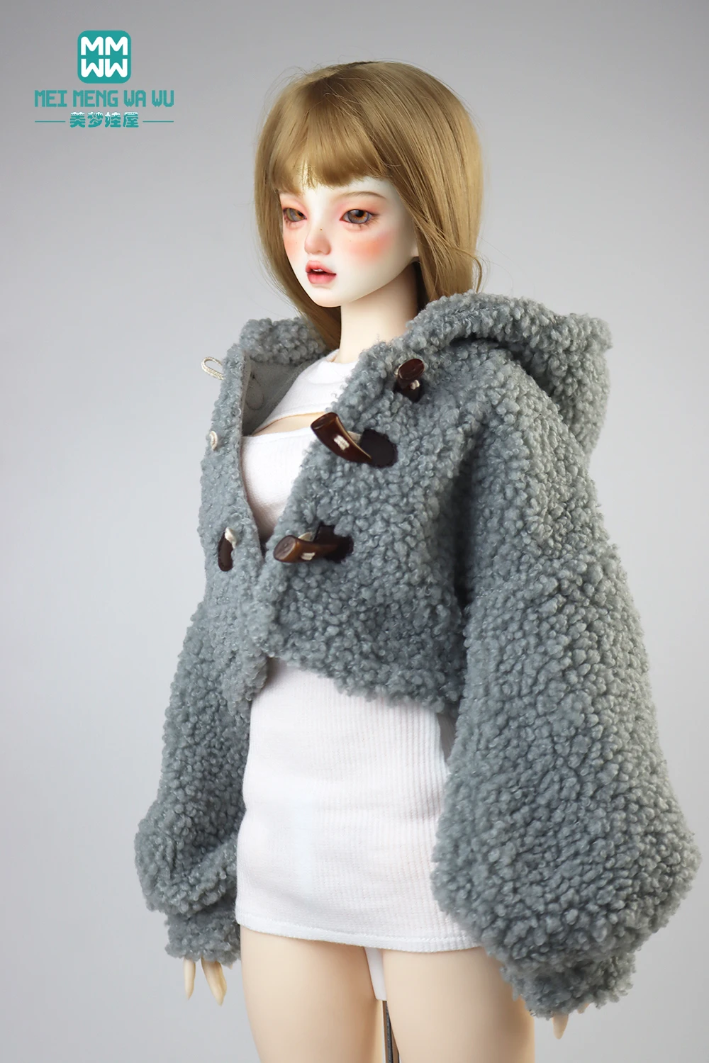Clothes for Doll Fashion Plush Hooded Jacket for 58-60cm 1/3 BJD Toy Ball Joint Doll DD DDL Doll Toys Gift