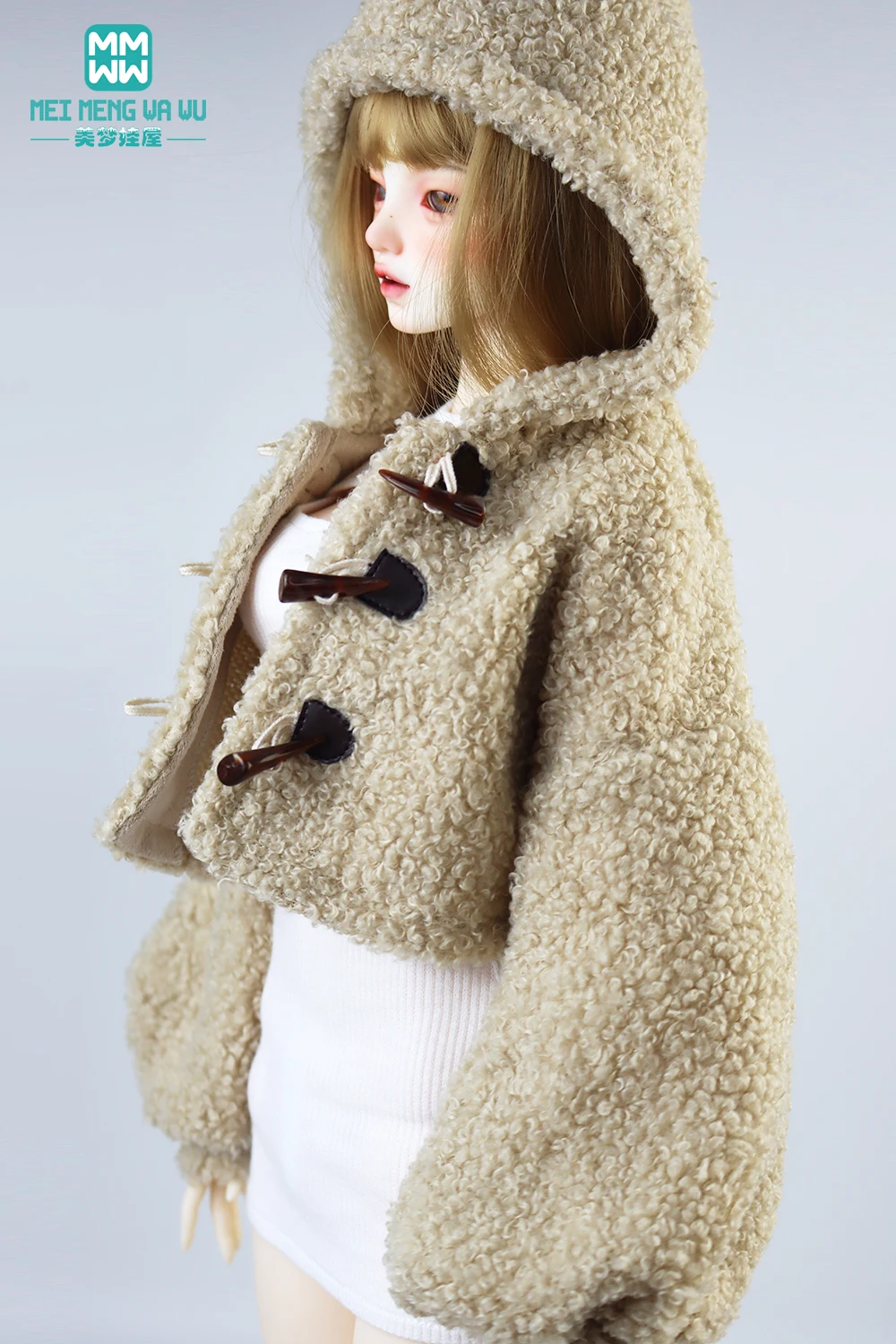 Clothes for Doll Fashion Plush Hooded Jacket for 58-60cm 1/3 BJD Toy Ball Joint Doll DD DDL Doll Toys Gift