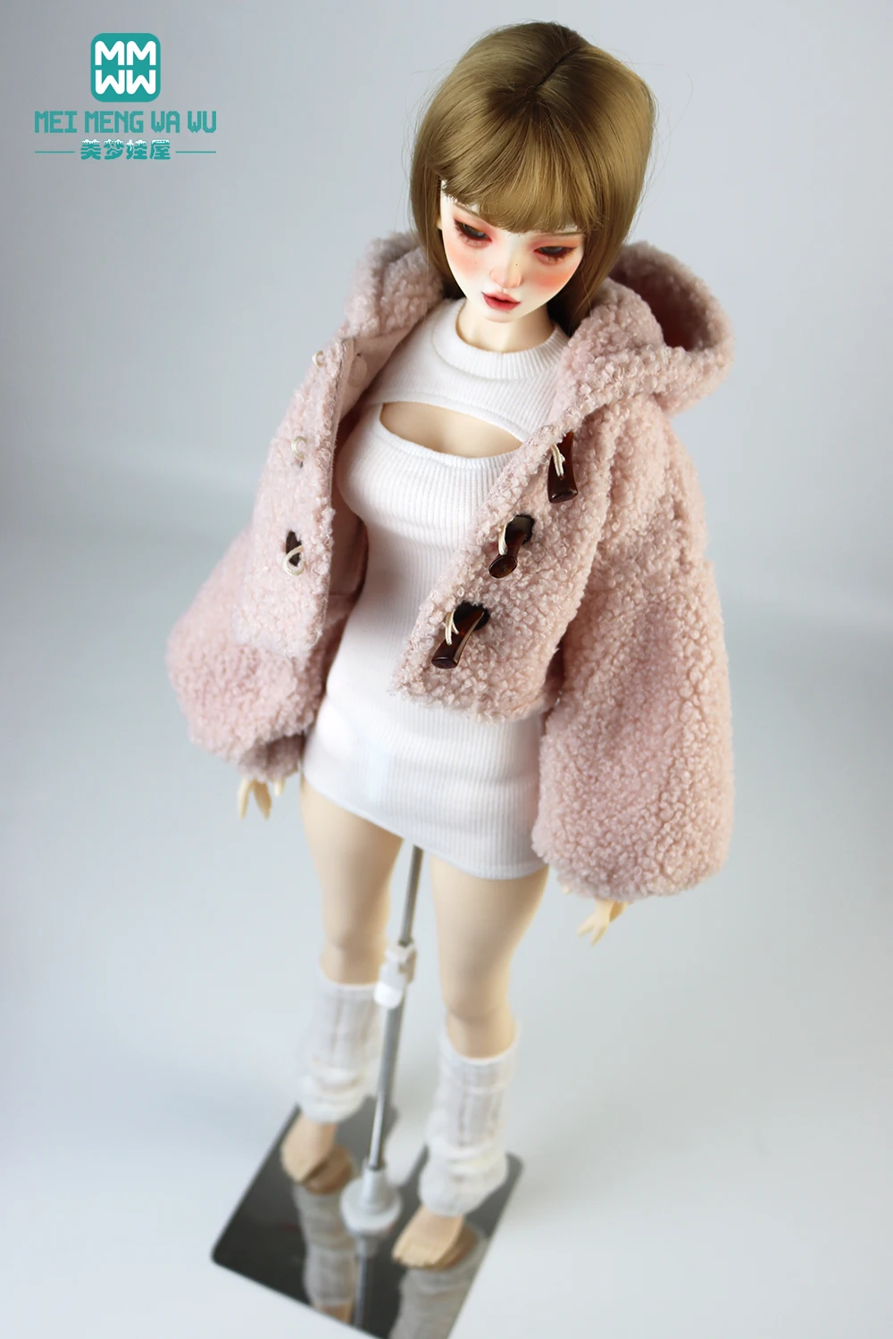 Clothes for Doll Fashion Plush Hooded Jacket for 58-60cm 1/3 BJD Toy Ball Joint Doll DD DDL Doll Toys Gift