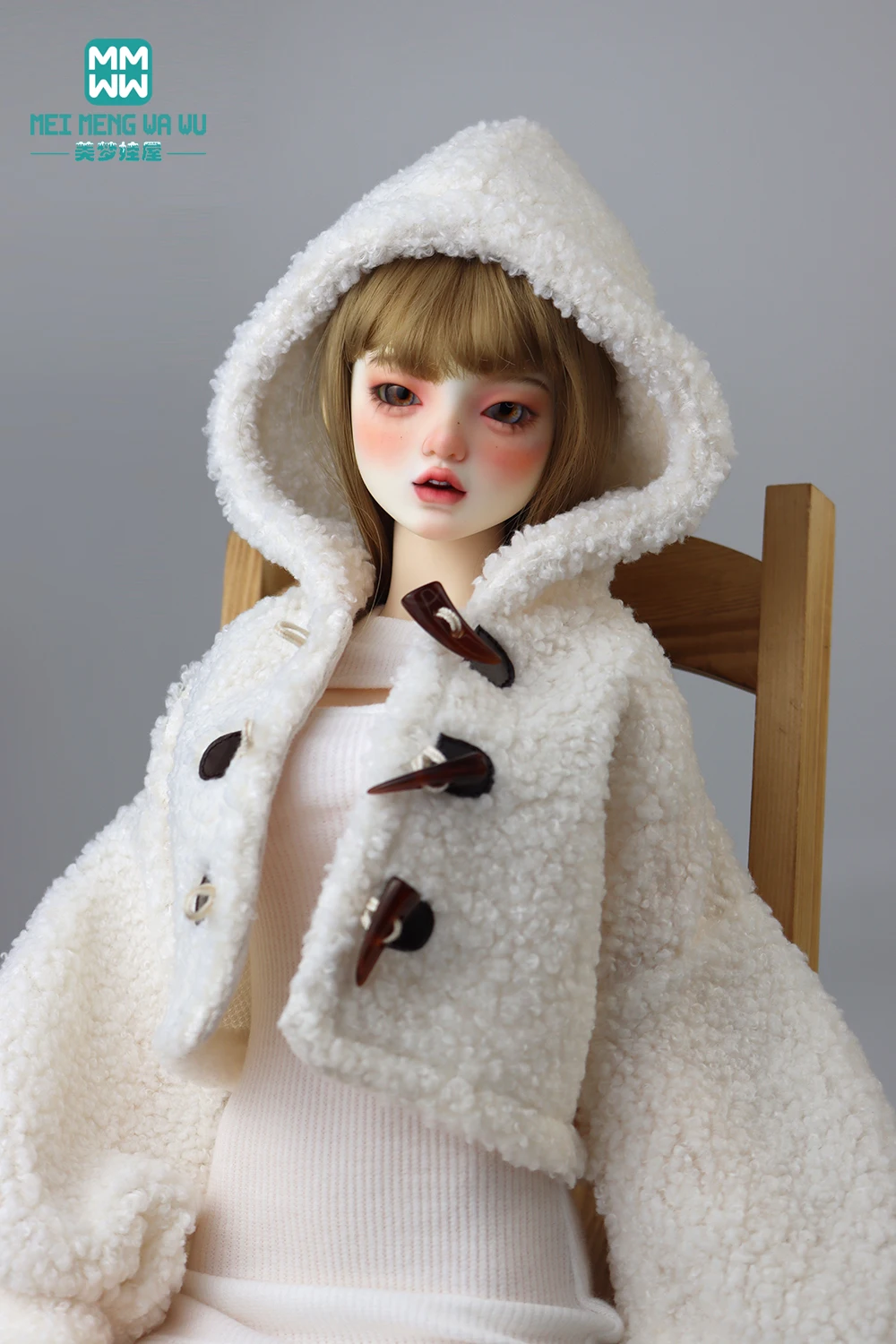 Clothes for Doll Fashion Plush Hooded Jacket for 58-60cm 1/3 BJD Toy Ball Joint Doll DD DDL Doll Toys Gift