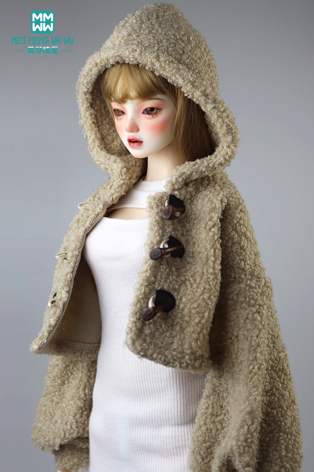 Clothes for Doll Fashion Plush Hooded Jacket for 58-60cm 1/3 BJD Toy Ball Joint Doll DD DDL Doll Toys Gift
