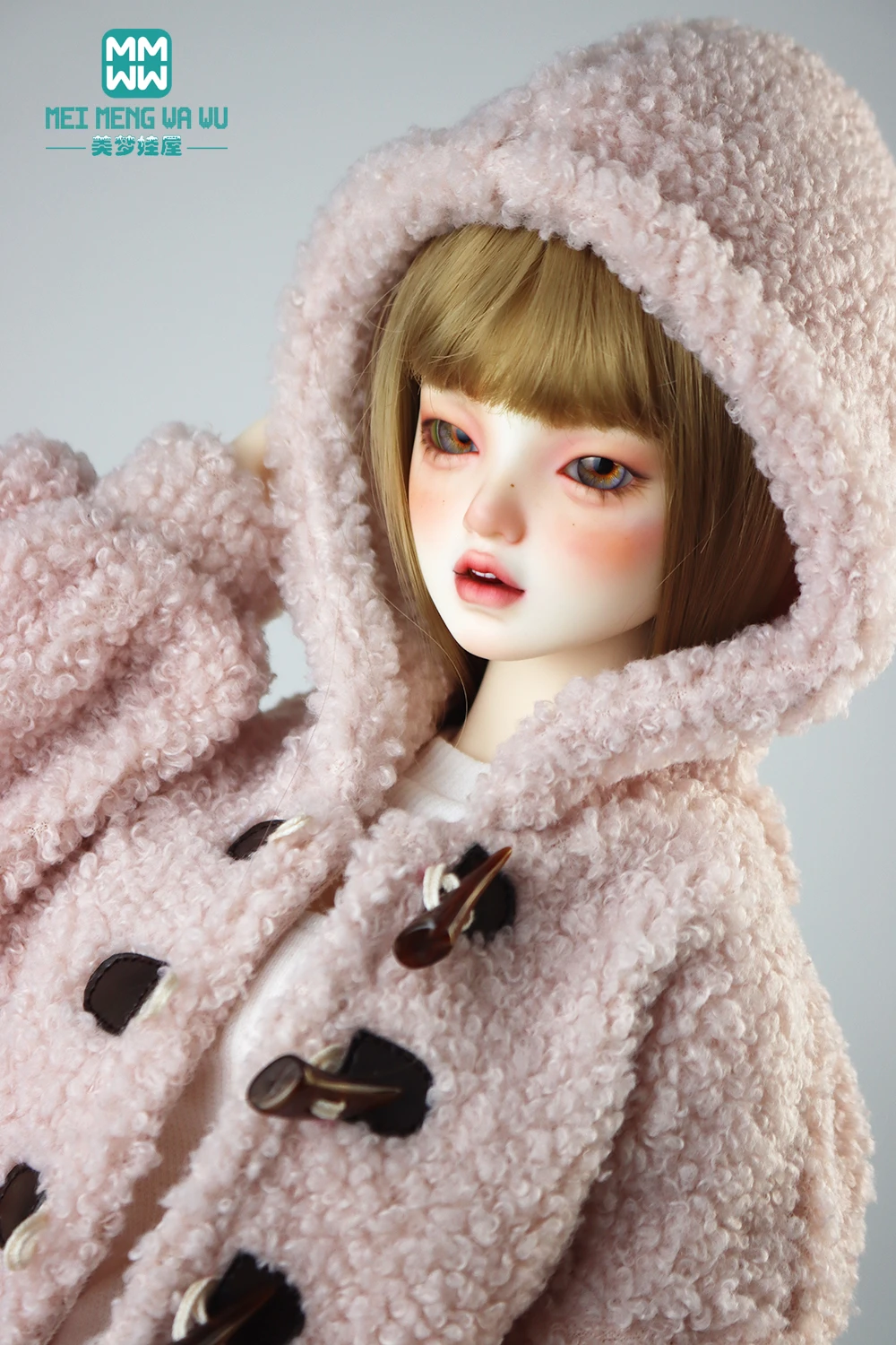 Clothes for Doll Fashion Plush Hooded Jacket for 58-60cm 1/3 BJD Toy Ball Joint Doll DD DDL Doll Toys Gift