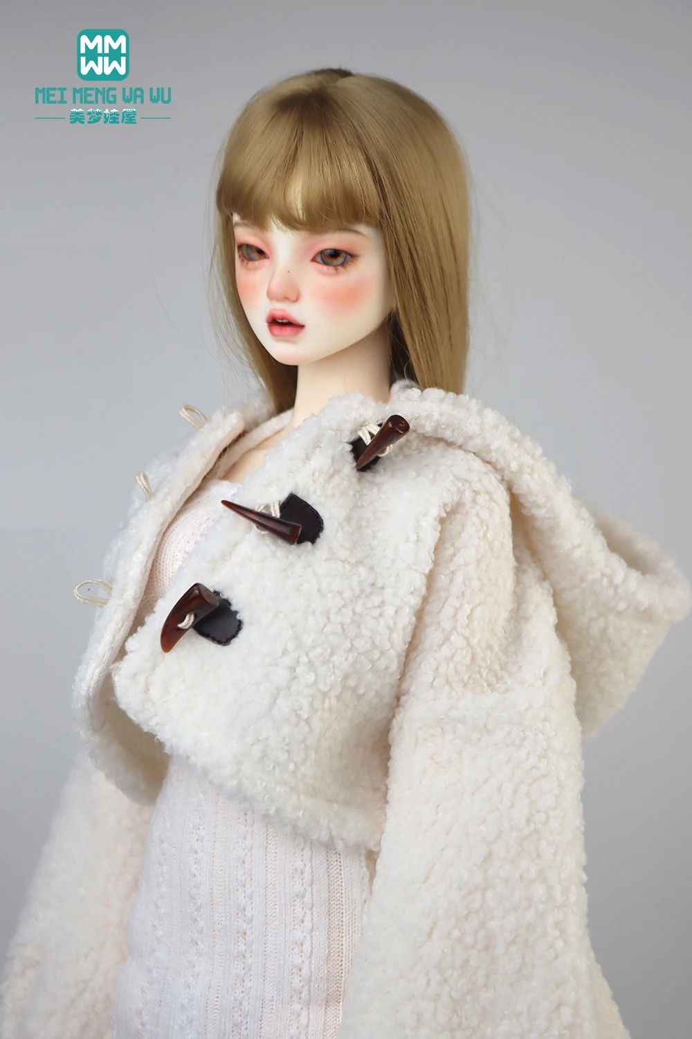 Clothes for Doll Fashion Plush Hooded Jacket for 58-60cm 1/3 BJD Toy Ball Joint Doll DD DDL Doll Toys Gift