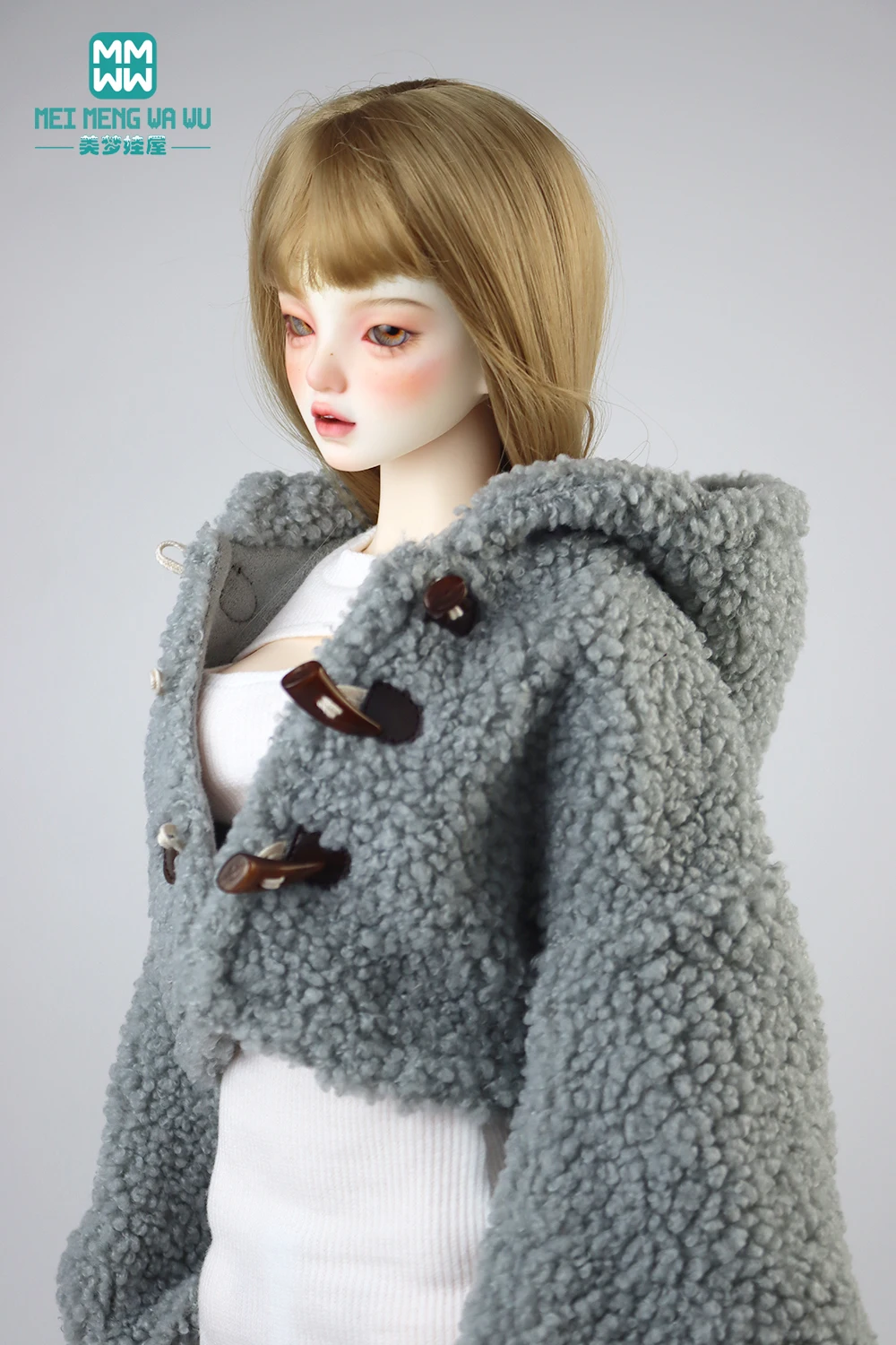 Clothes for Doll Fashion Plush Hooded Jacket for 58-60cm 1/3 BJD Toy Ball Joint Doll DD DDL Doll Toys Gift