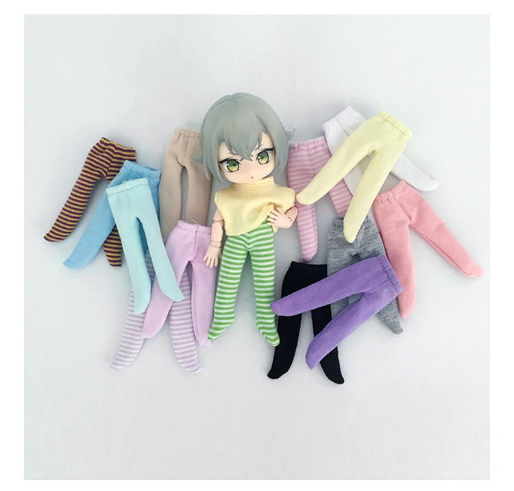 New Pretty Girl Doll Socks Cute High Waist Legging Stockings Accessories For 11cm/ 4" OB11 Doll, Gsc, Molly, Dod doll Body