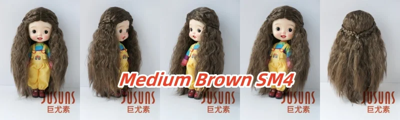 JD119 1/6 1/4 1/3 Long Princess Wave Synthetic Mohair BJD Wigs 1/6 1/4 1/3 YOSD MSD SD DOD Blythes Doll Accessories