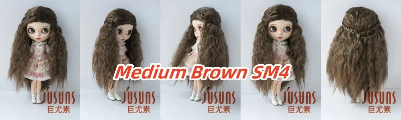 JD119 1/6 1/4 1/3 Long Princess Wave Synthetic Mohair BJD Wigs 1/6 1/4 1/3 YOSD MSD SD DOD Blythes Doll Accessories