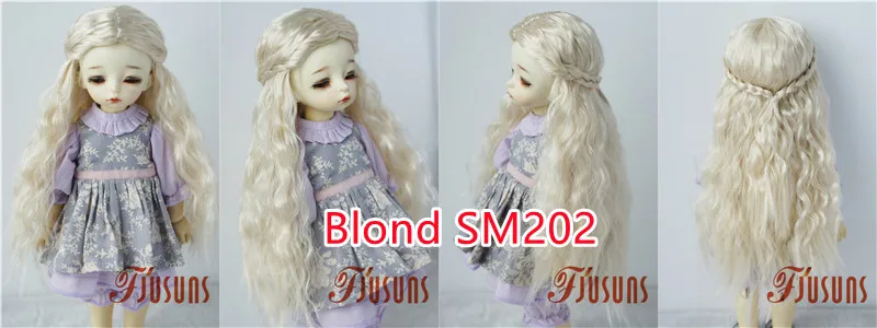 JD119 1/6 1/4 1/3 Long Princess Wave Synthetic Mohair BJD Wigs 1/6 1/4 1/3 YOSD MSD SD DOD Blythes Doll Accessories
