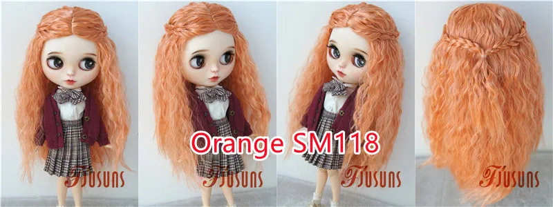 JD119 1/6 1/4 1/3 Long Princess Wave Synthetic Mohair BJD Wigs 1/6 1/4 1/3 YOSD MSD SD DOD Blythes Doll Accessories