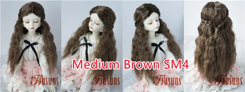 JD119 1/6 1/4 1/3 Long Princess Wave Synthetic Mohair BJD Wigs 1/6 1/4 1/3 YOSD MSD SD DOD Blythes Doll Accessories