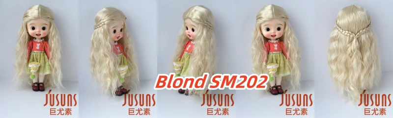 JD119 1/6 1/4 1/3 Long Princess Wave Synthetic Mohair BJD Wigs 1/6 1/4 1/3 YOSD MSD SD DOD Blythes Doll Accessories