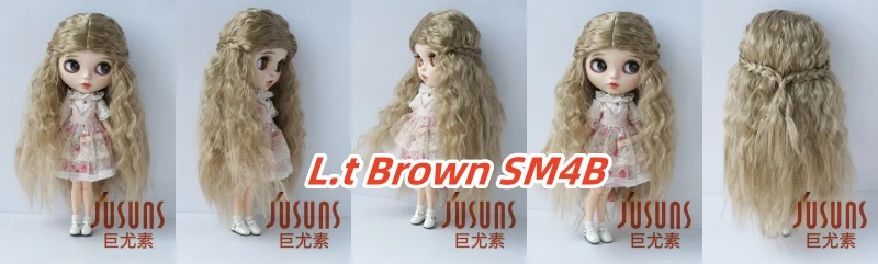 JD119 1/6 1/4 1/3 Long Princess Wave Synthetic Mohair BJD Wigs 1/6 1/4 1/3 YOSD MSD SD DOD Blythes Doll Accessories