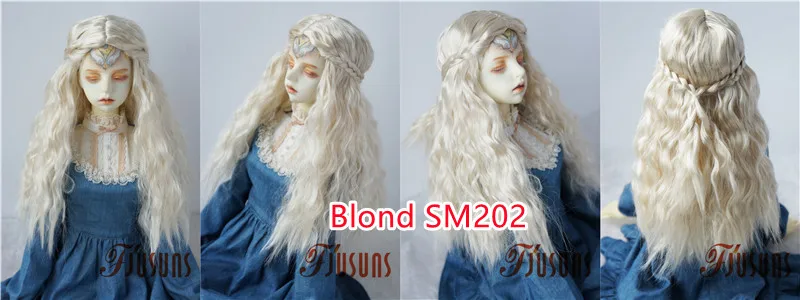 JD119 1/6 1/4 1/3 Long Princess Wave Synthetic Mohair BJD Wigs 1/6 1/4 1/3 YOSD MSD SD DOD Blythes Doll Accessories