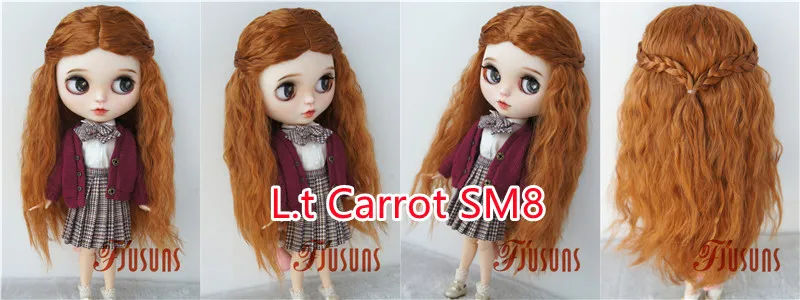 JD119 1/6 1/4 1/3 Long Princess Wave Synthetic Mohair BJD Wigs 1/6 1/4 1/3 YOSD MSD SD DOD Blythes Doll Accessories