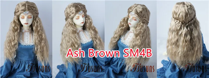 JD119 1/6 1/4 1/3 Long Princess Wave Synthetic Mohair BJD Wigs 1/6 1/4 1/3 YOSD MSD SD DOD Blythes Doll Accessories