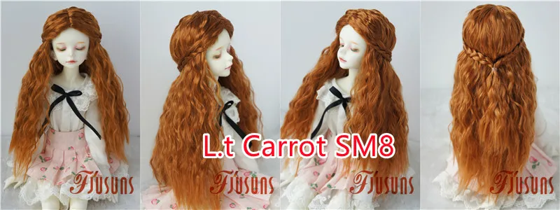 JD119 1/6 1/4 1/3 Long Princess Wave Synthetic Mohair BJD Wigs 1/6 1/4 1/3 YOSD MSD SD DOD Blythes Doll Accessories