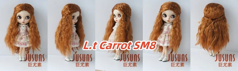 JD119 1/6 1/4 1/3 Long Princess Wave Synthetic Mohair BJD Wigs 1/6 1/4 1/3 YOSD MSD SD DOD Blythes Doll Accessories