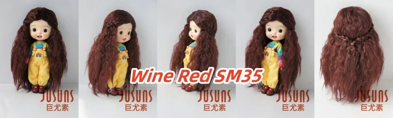 JD119 1/6 1/4 1/3 Long Princess Wave Synthetic Mohair BJD Wigs 1/6 1/4 1/3 YOSD MSD SD DOD Blythes Doll Accessories