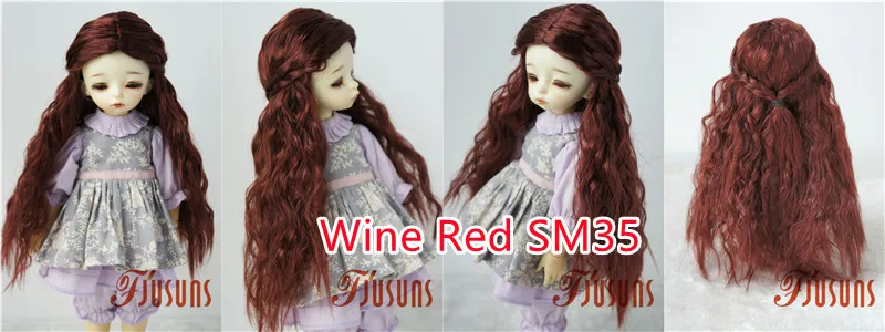 JD119 1/6 1/4 1/3 Long Princess Wave Synthetic Mohair BJD Wigs 1/6 1/4 1/3 YOSD MSD SD DOD Blythes Doll Accessories