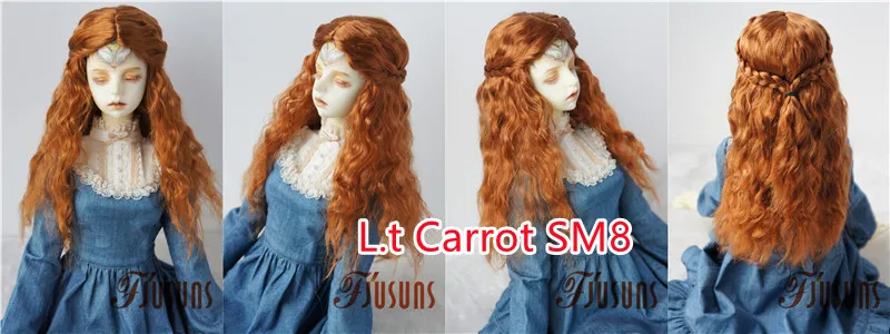 JD119 1/6 1/4 1/3 Long Princess Wave Synthetic Mohair BJD Wigs 1/6 1/4 1/3 YOSD MSD SD DOD Blythes Doll Accessories