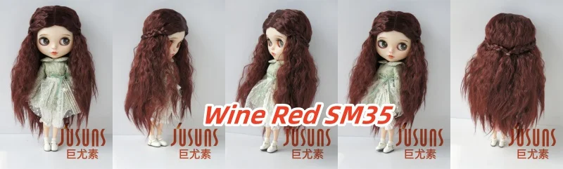 JD119 1/6 1/4 1/3 Long Princess Wave Synthetic Mohair BJD Wigs 1/6 1/4 1/3 YOSD MSD SD DOD Blythes Doll Accessories