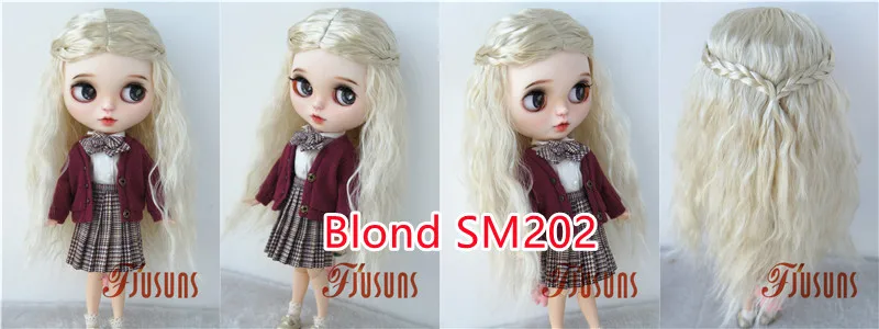 JD119 1/6 1/4 1/3 Long Princess Wave Synthetic Mohair BJD Wigs 1/6 1/4 1/3 YOSD MSD SD DOD Blythes Doll Accessories