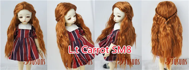 JD119 1/6 1/4 1/3 Long Princess Wave Synthetic Mohair BJD Wigs 1/6 1/4 1/3 YOSD MSD SD DOD Blythes Doll Accessories
