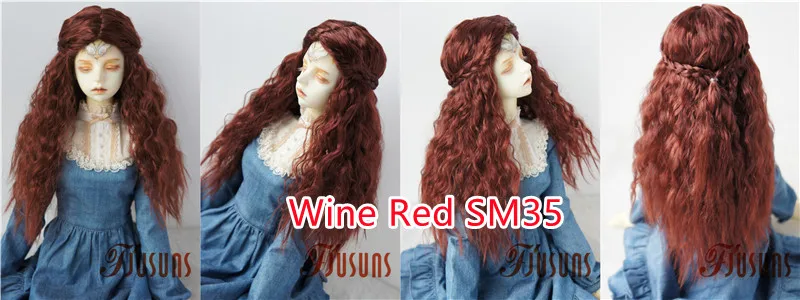 JD119 1/6 1/4 1/3 Long Princess Wave Synthetic Mohair BJD Wigs 1/6 1/4 1/3 YOSD MSD SD DOD Blythes Doll Accessories