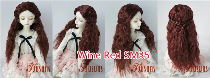 JD119 1/6 1/4 1/3 Long Princess Wave Synthetic Mohair BJD Wigs 1/6 1/4 1/3 YOSD MSD SD DOD Blythes Doll Accessories