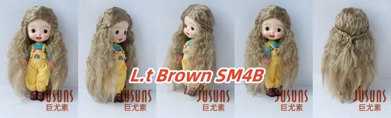 JD119 1/6 1/4 1/3 Long Princess Wave Synthetic Mohair BJD Wigs 1/6 1/4 1/3 YOSD MSD SD DOD Blythes Doll Accessories