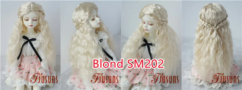 JD119 1/6 1/4 1/3 Long Princess Wave Synthetic Mohair BJD Wigs 1/6 1/4 1/3 YOSD MSD SD DOD Blythes Doll Accessories