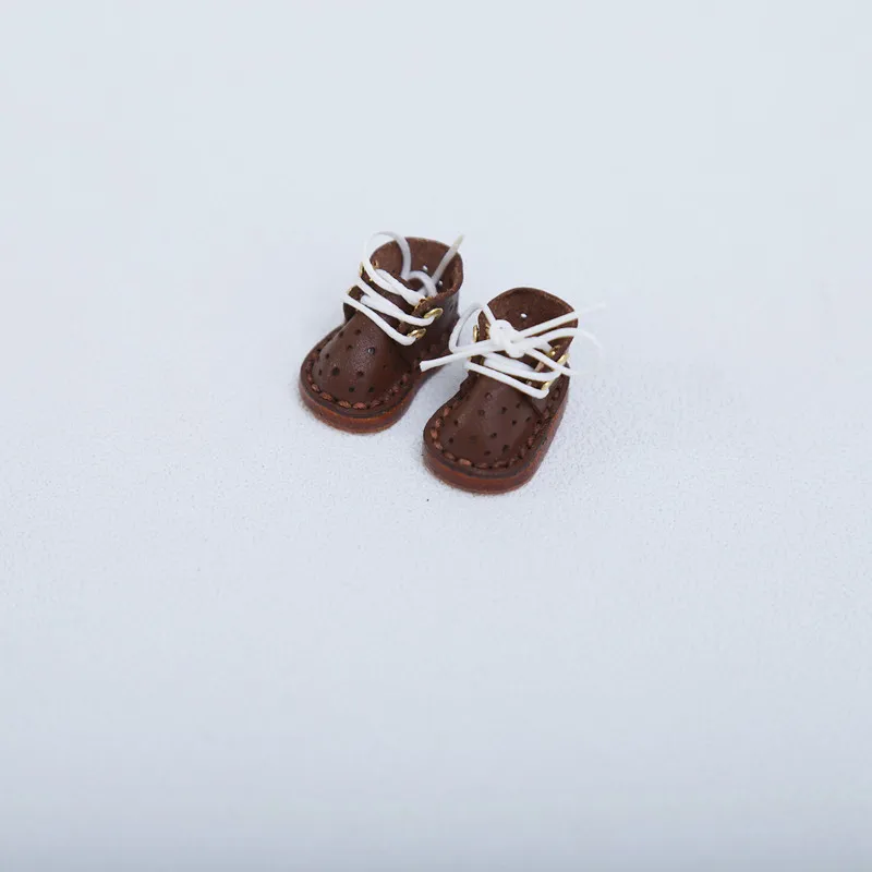 Ob11 handmade leather breathable sneakers Fashion Doll Cowhide high heel Shoes For Ob11, Obitsu 11, Holala, Gcs, 1/12bjd Dolls
