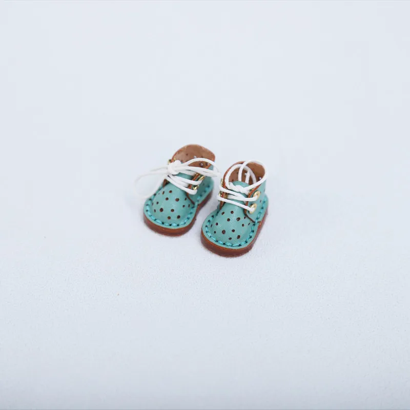 Ob11 handmade leather breathable sneakers Fashion Doll Cowhide high heel Shoes For Ob11, Obitsu 11, Holala, Gcs, 1/12bjd Dolls
