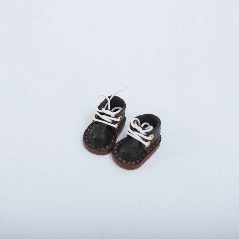 Ob11 handmade leather breathable sneakers Fashion Doll Cowhide high heel Shoes For Ob11, Obitsu 11, Holala, Gcs, 1/12bjd Dolls