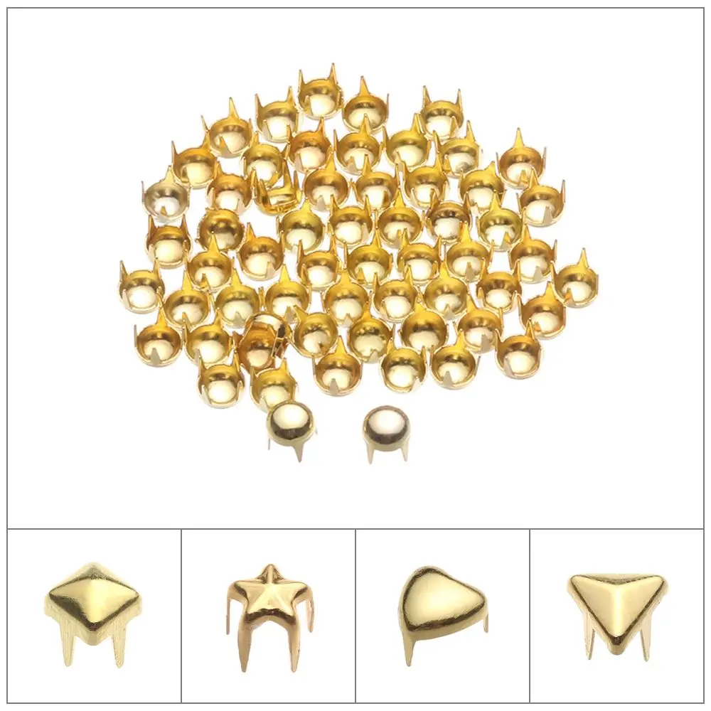 50Pcs Star/Heart Shape Bags Buckle Mini Metal Buckles for DIY Doll Clothes 4/5/6mm Tiny Buttons Doll Clothing Accessories