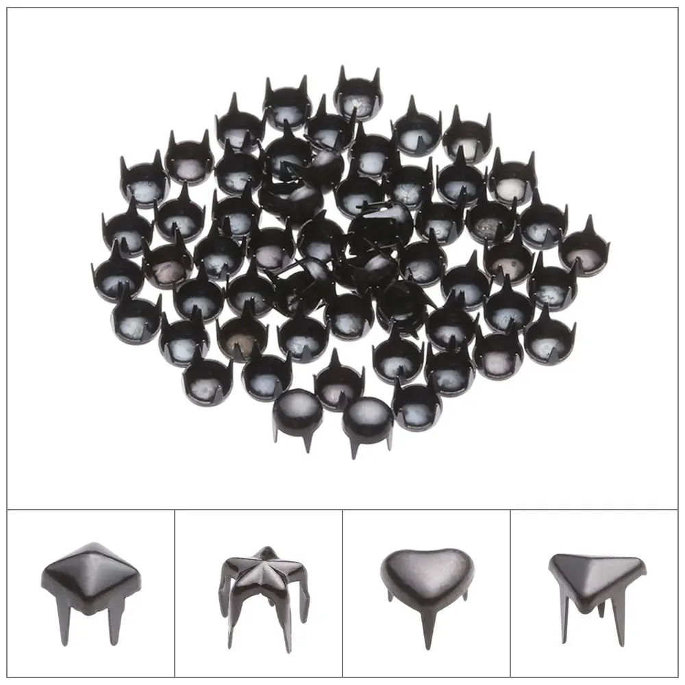 50Pcs Star/Heart Shape Bags Buckle Mini Metal Buckles for DIY Doll Clothes 4/5/6mm Tiny Buttons Doll Clothing Accessories