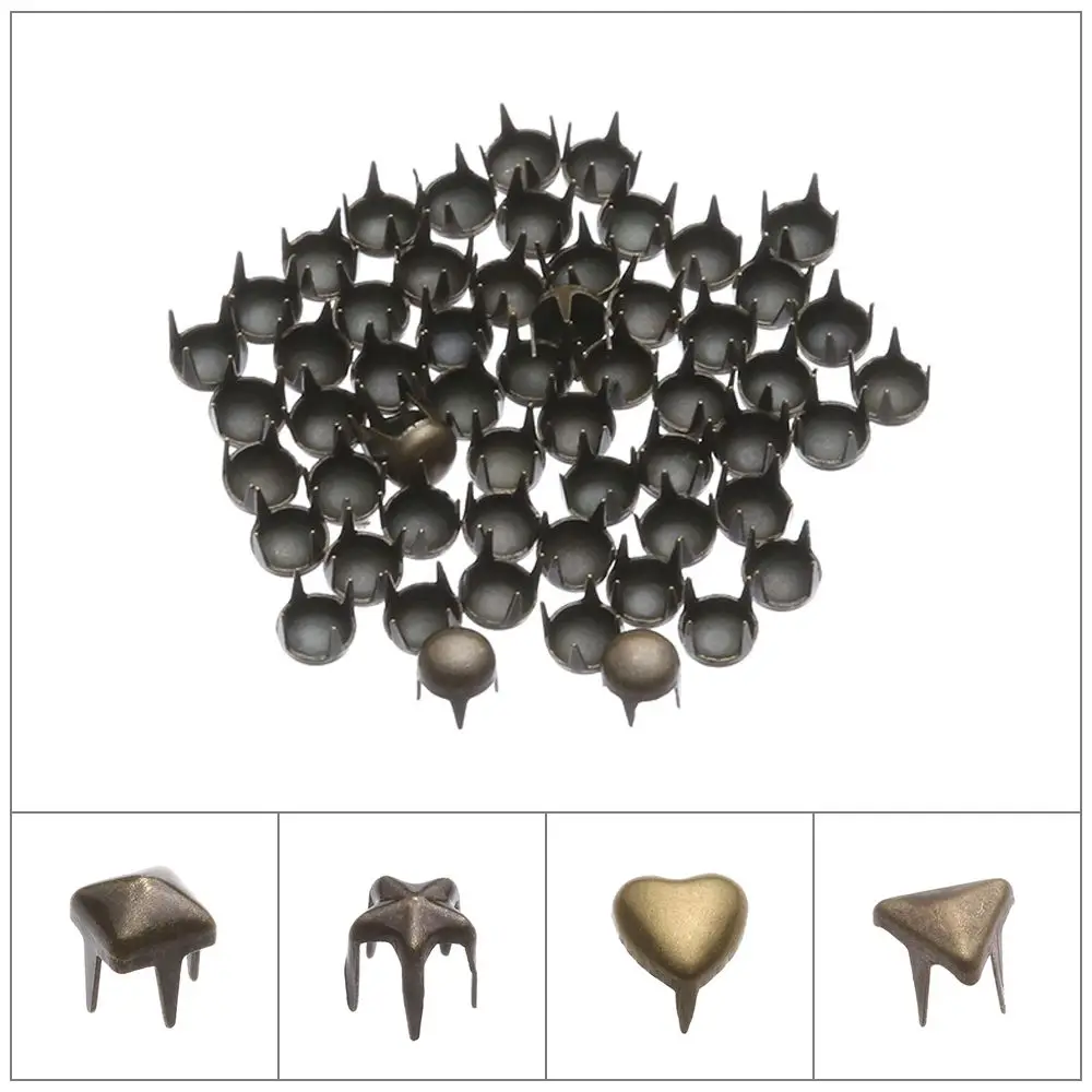 50Pcs Star/Heart Shape Bags Buckle Mini Metal Buckles for DIY Doll Clothes 4/5/6mm Tiny Buttons Doll Clothing Accessories